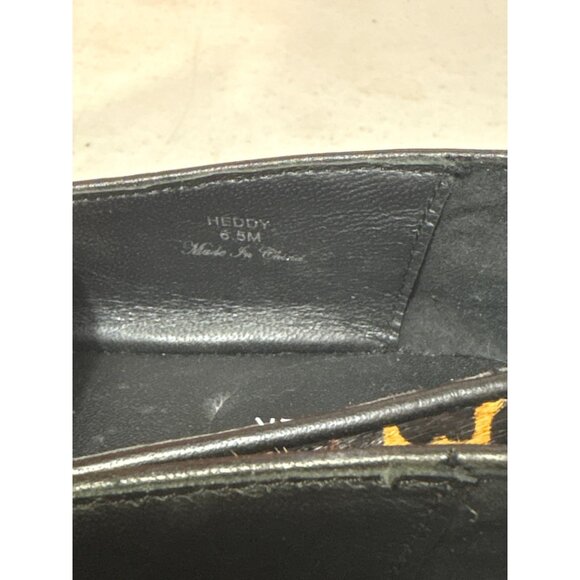 Donald Pliner Womens Leopard Print Loafers 6.5M Heddy Animal Hair Calfskin - Picture 2 of 7